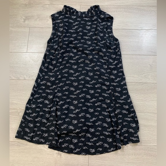 Anthropologie 11.1 Thylo Percy Black & White Glasses Print Tunic Top - Picture 3 of 10